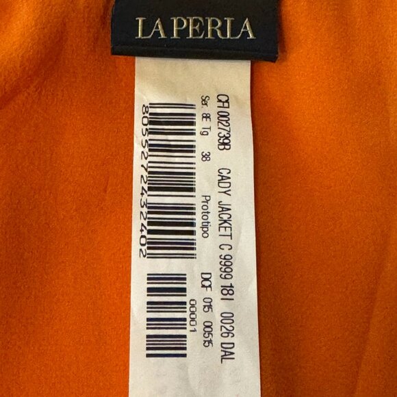 La Perla Runway Orange Crop Top Jacket Built In Bra Brand New Size 2 US 38 IT - Picture 5 of 12